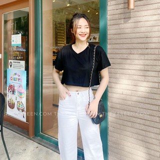 Áo thun croptop basic Zareen THU50 ĐEN
