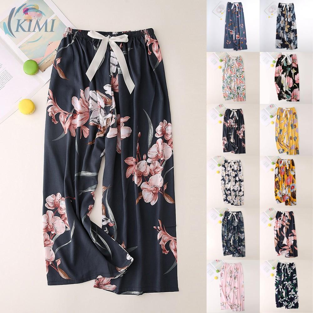 Quần Dài Ống Rộng Lưng Cao Hoạ Tiết Hoa Cho Nữ | BigBuy360 - bigbuy360.vn