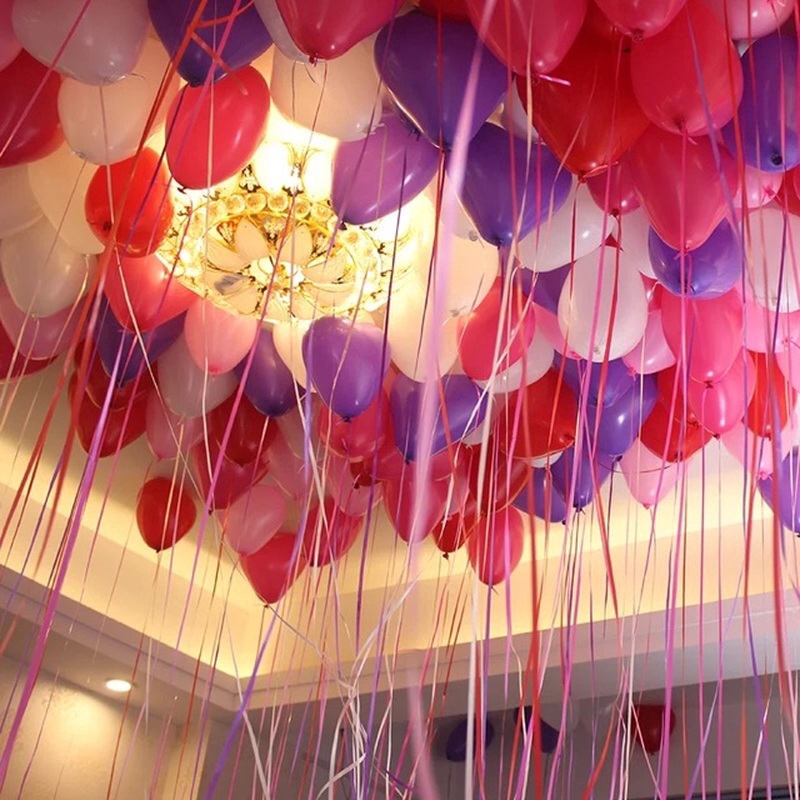 Bộ 10 bong bóng latex hình trái tim kích thước 10 inch dùng để trang trí tiệc cưới