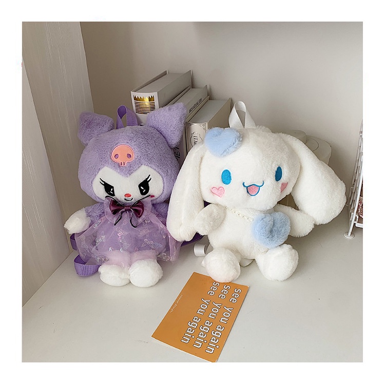 Ba Lô Đeo Chéo Đựng Điện Thoại Hình Chú Chó Cinnamon Nhồi Bông Dễ Thương Cho Nữ