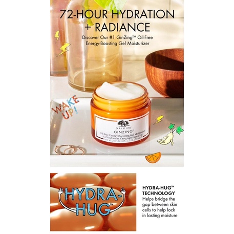 Kem dưỡng ẩm căng mọng da Origins nhân sâm GINZING™ Oil-Free Energy Boosting Gel Moisturizer