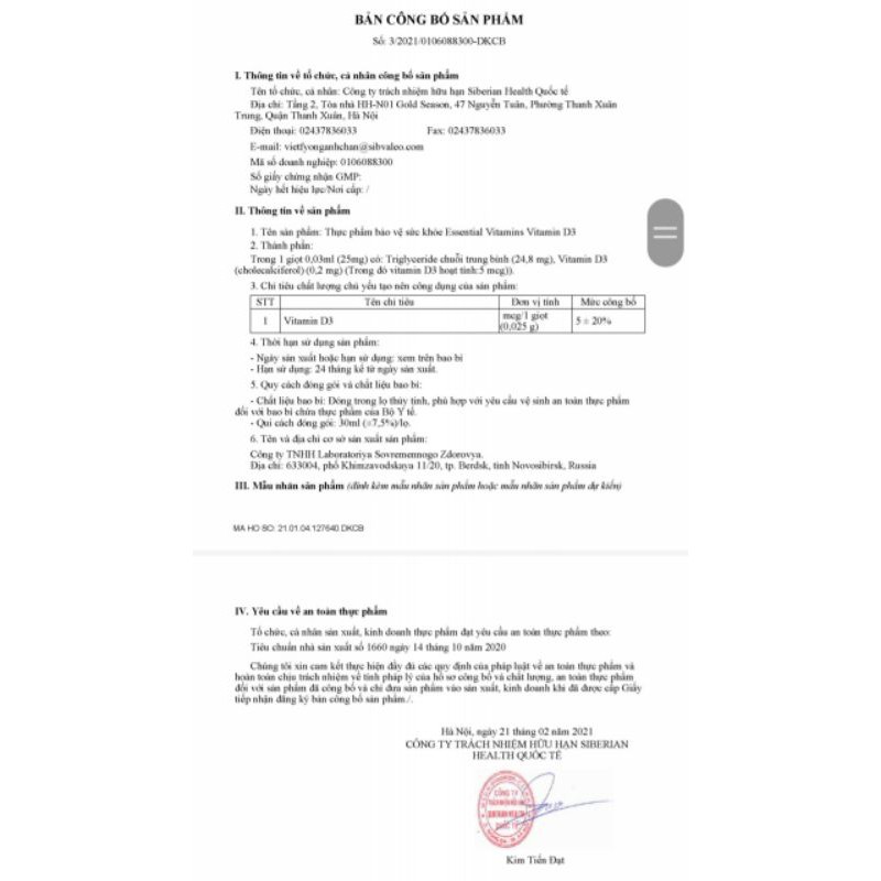 Vitamin D3 Nga tăng chiều cao TPBVSK Essential Vitamins Vitamin D3