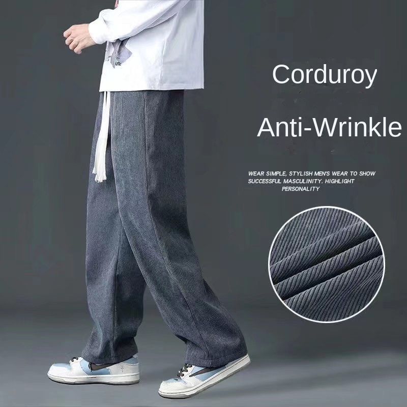 Quần Dài Nam Vải Nhung Ống Rộng Thời Trang Mới