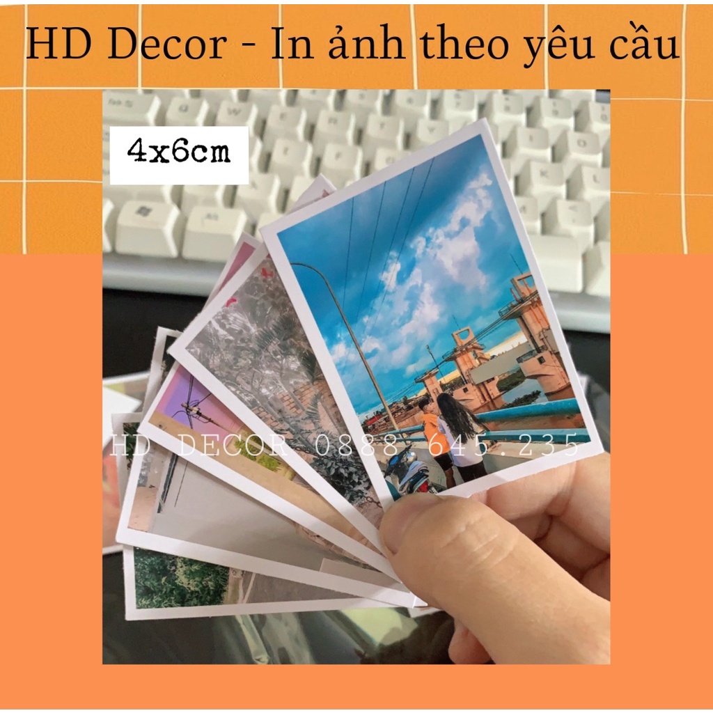 Rửa, in ảnh theo yêu cầu lấy ngay, 4x6cm ảnh thật ép plastic ép lụa