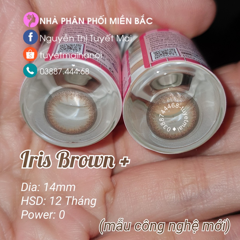 Lens Nâu Tự Nhiên Không Giãn Iris Brown 14mm - Kính Áp Tròng Hàn Quốc Vassen Sexy Me