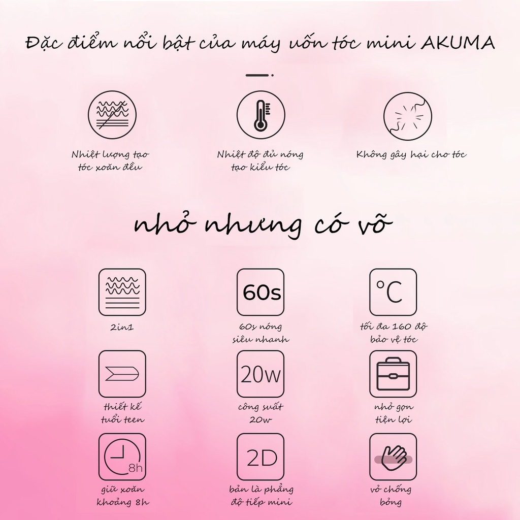 Máy Ép Tóc Mini NOVSET Là tóc Mini Make Time Giúp Duỗi Thẳng Tóc 2 trong 1