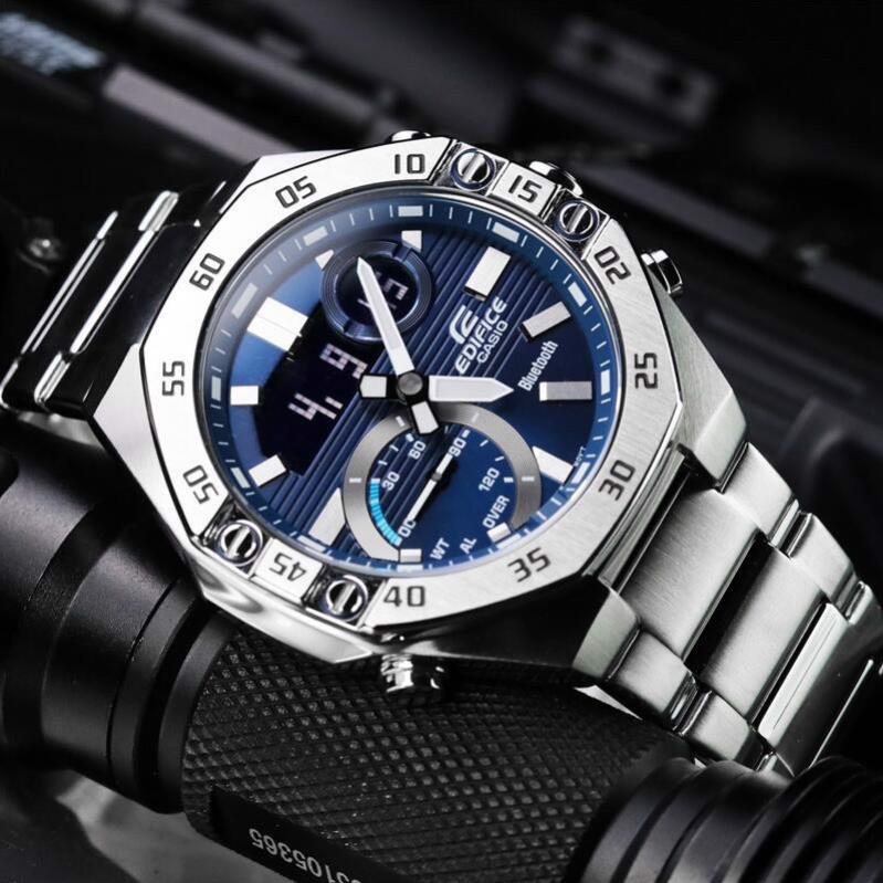 ĐỒNG HỒ NAM CHÍNH HÃNG CASIO Edifice ECB-10D-2A Bluetooth Kết Nối Điện Thoại vừa ra mắt - VEUWATCH