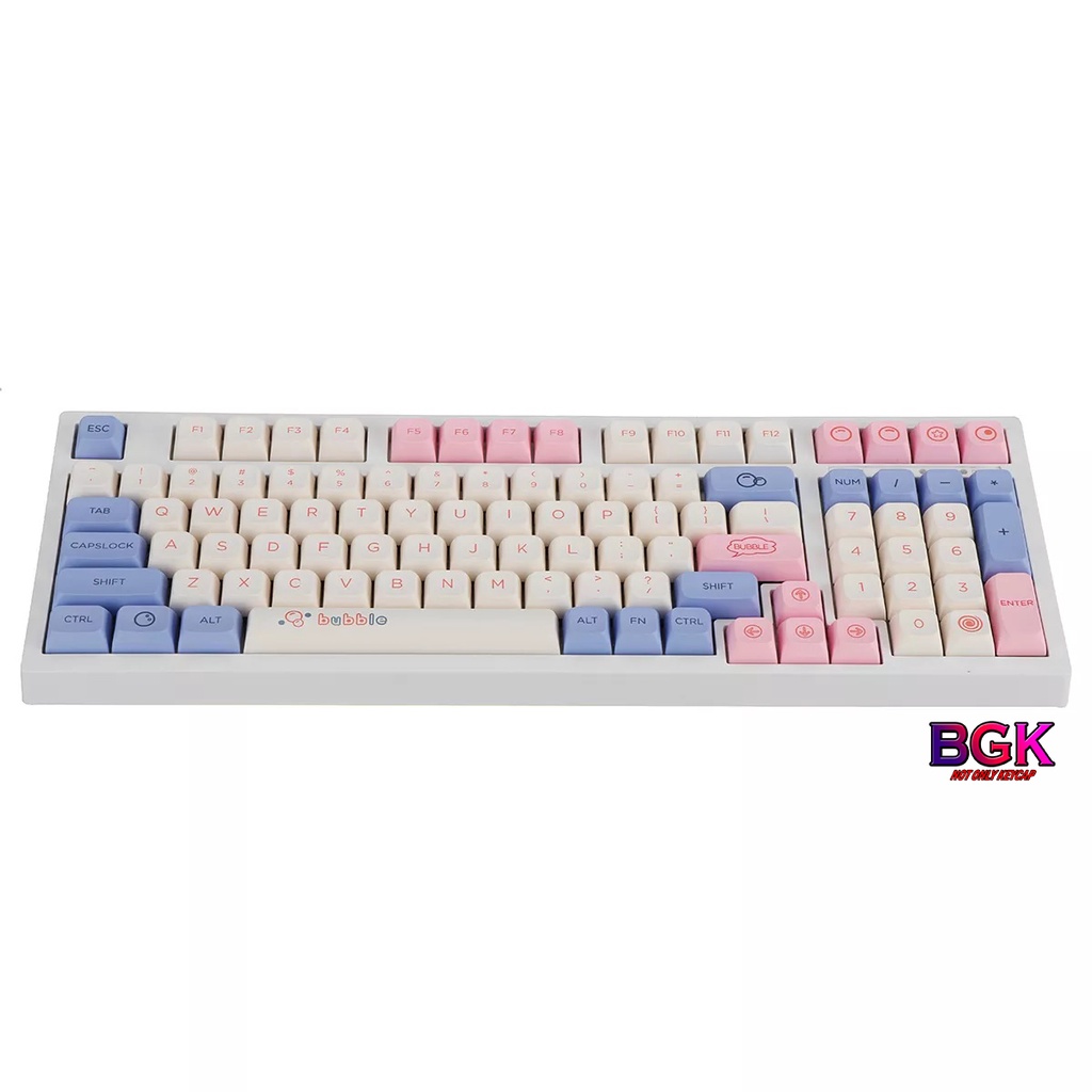 Bộ Keycap XDA Chủ Đề Bong Bóng 127 nút In Dye Sub hỗ trợ lắp được nhiều layout