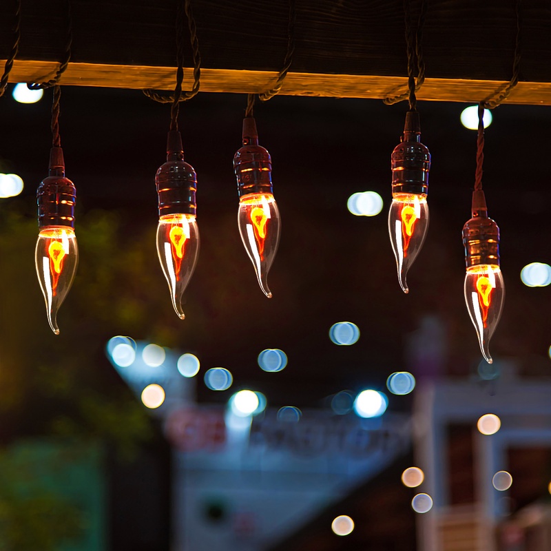 Bóng Đèn Led E14 E27 Thiết Kế Hình Ngọn Lửa Phong Cách Retro Cổ Điển Tiện Dụng