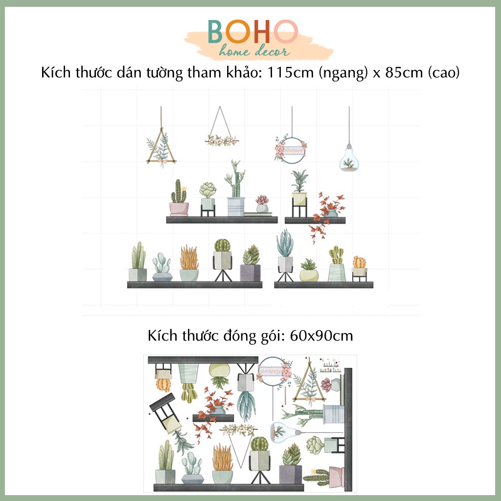 Decal Dán Tường Đã Có Sẵn Keo Trang Trí Phòng Ngủ, Phòng Khách BH103