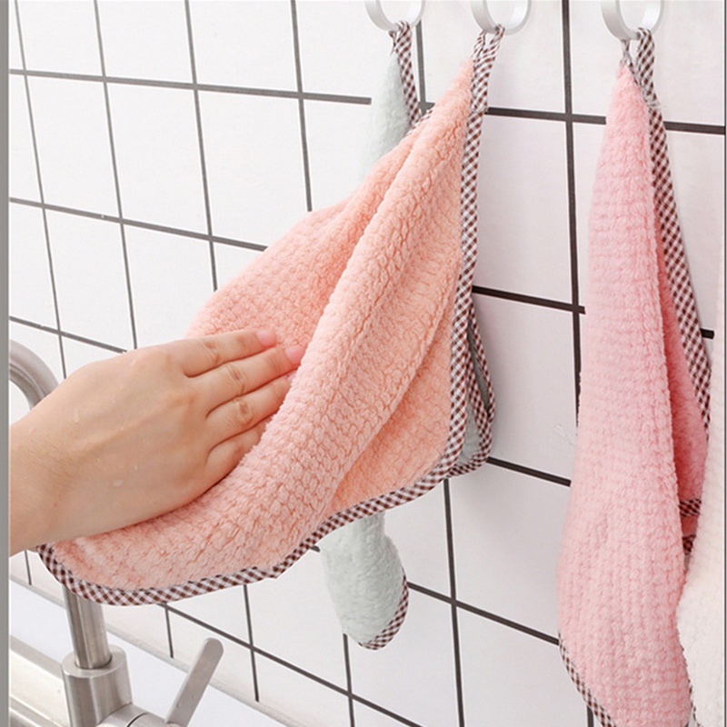 Siêu thấm hút sạch Làm sạch vải Lau khăn lau bát đĩa Khăn nhà bếp Khăn lau bồn rửa chén Khăn lau lông cừu San hô Khăn lau vải