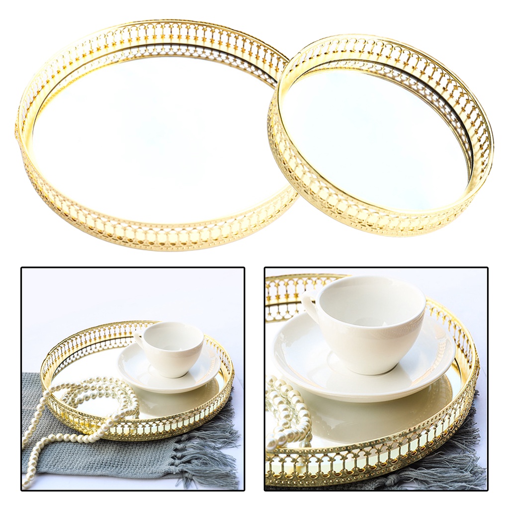Khay Đựng Trang Sức / Khay Đựng Trang Sức / Trang Sức Mạ Vàng Có Gương Trang Điểm Cho Trang Sức / Trang Sức