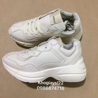 [SALE SỐC-SẴN HÀNG] Giày 𝐆𝐮𝐜𝐜𝐢 guci trơn màu kem size 36->44 NAM NỮ