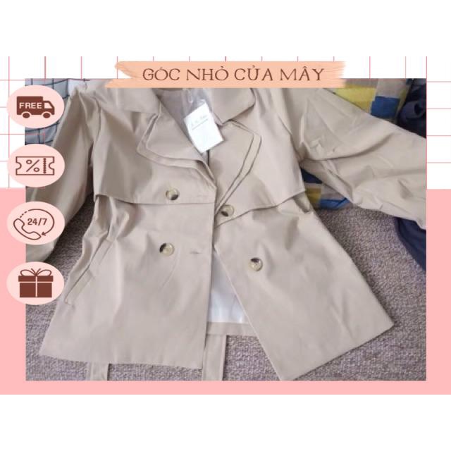 Áo trendcoat kaki dáng ngắn GNCM