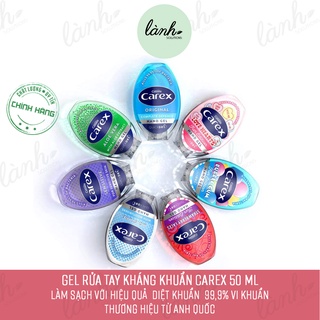   HÀNG ANH QUỐC - DATE 10 2022  Gel Rửa Tay Khô Kháng Khuẩn CAREX 50 mL - Hiệu quả diệt khuẩn 99.9% 