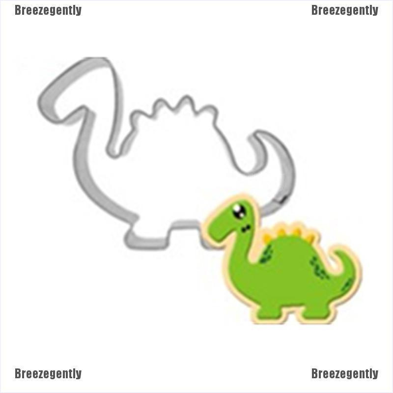 Breezegently Dinosaur Stainless Steel Cookie Cutters Biscuit Press Kitchen Baking Tools NOVEL