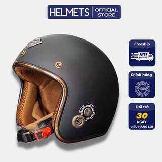 Mũ Bảo Hiểm 3/4, Nón Bảo Hiểm 3 4 Có Lót , Mũ Bảo Hiểm Màu Trơn Đi Phượt , Helmet M34