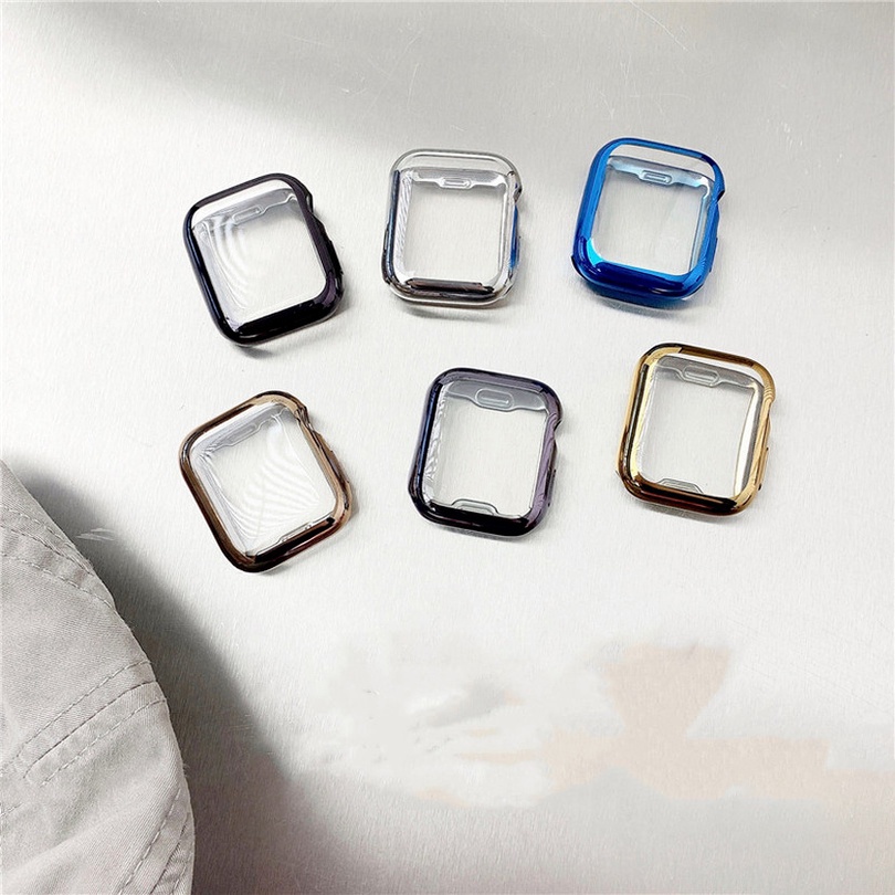 Khung Bảo Vệ Bằng TPU Mềm Cho Đồng Hồ Thông Minh Apple Watch Series 7 6 SE 5 4 3 2 1 41mm 45mm 38mm 42mm 40mm 44mm