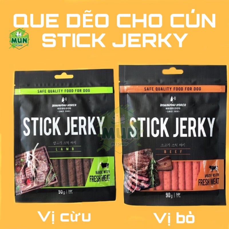 Que dẽo cho cún Stick Jerky gói 90gr