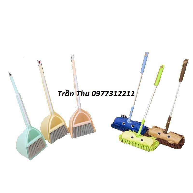 bộ chổi mini lau quét nhà cho bé_ set 3 món