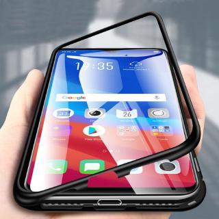 Ốp Điện Thoại Kính Cường Lực Viền Kim Loại Nam Châm Cho OPPO A12e OPPO A 12 A12 A5 A9 A31 2020 A3s A5s A91 A92 A72 A52