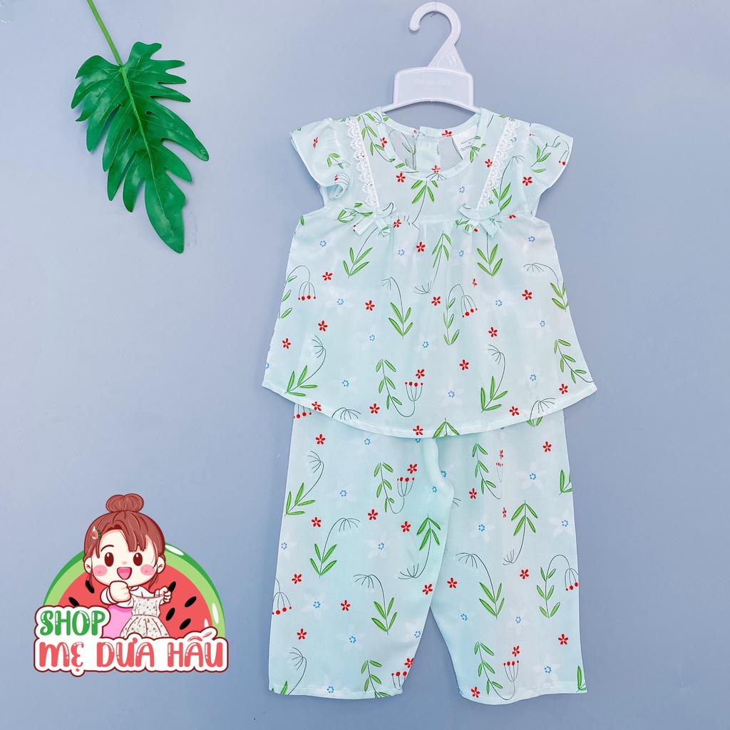 Bộ lanh bé gái đồ tole cho bé quần dài tay cánh tiên shop mẹ dưa hấu 8-32kg