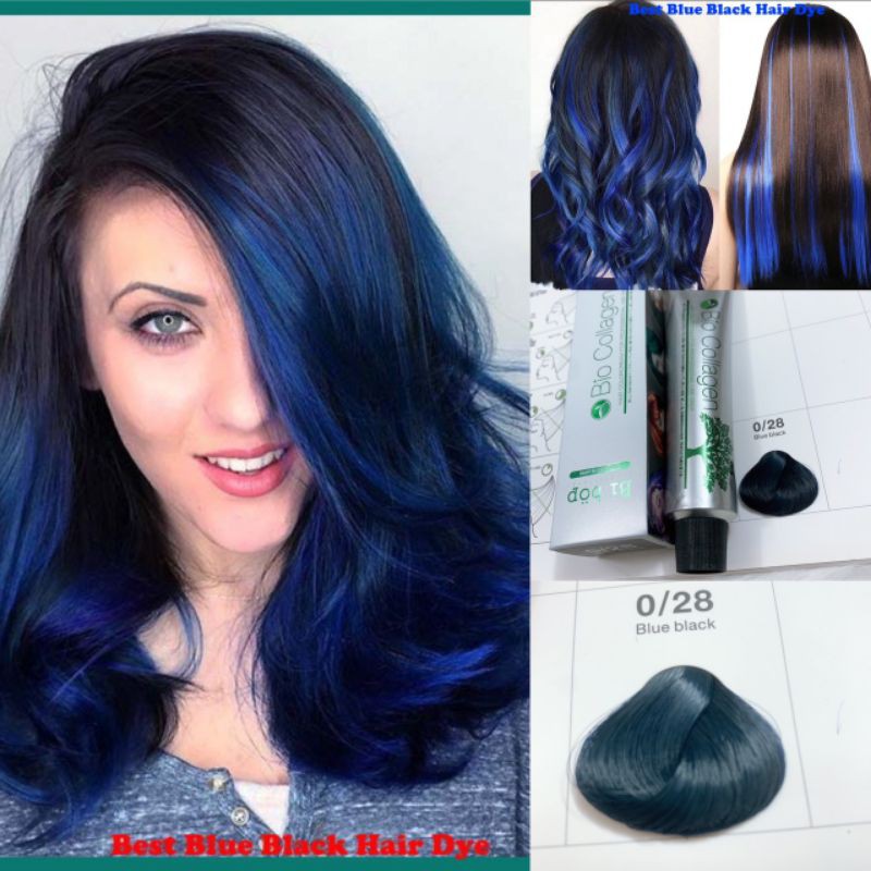 Thuốc nhuộm tóc xanh đen Blue Black chính hãng Bibop Collagen Nhật Bản