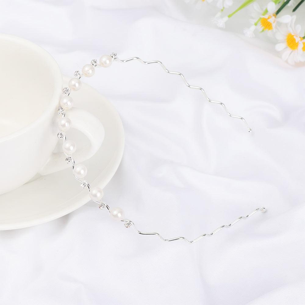 Băng Đô Cài Tóc Gợn Sóng Thời Trang Cho Cô Dâu