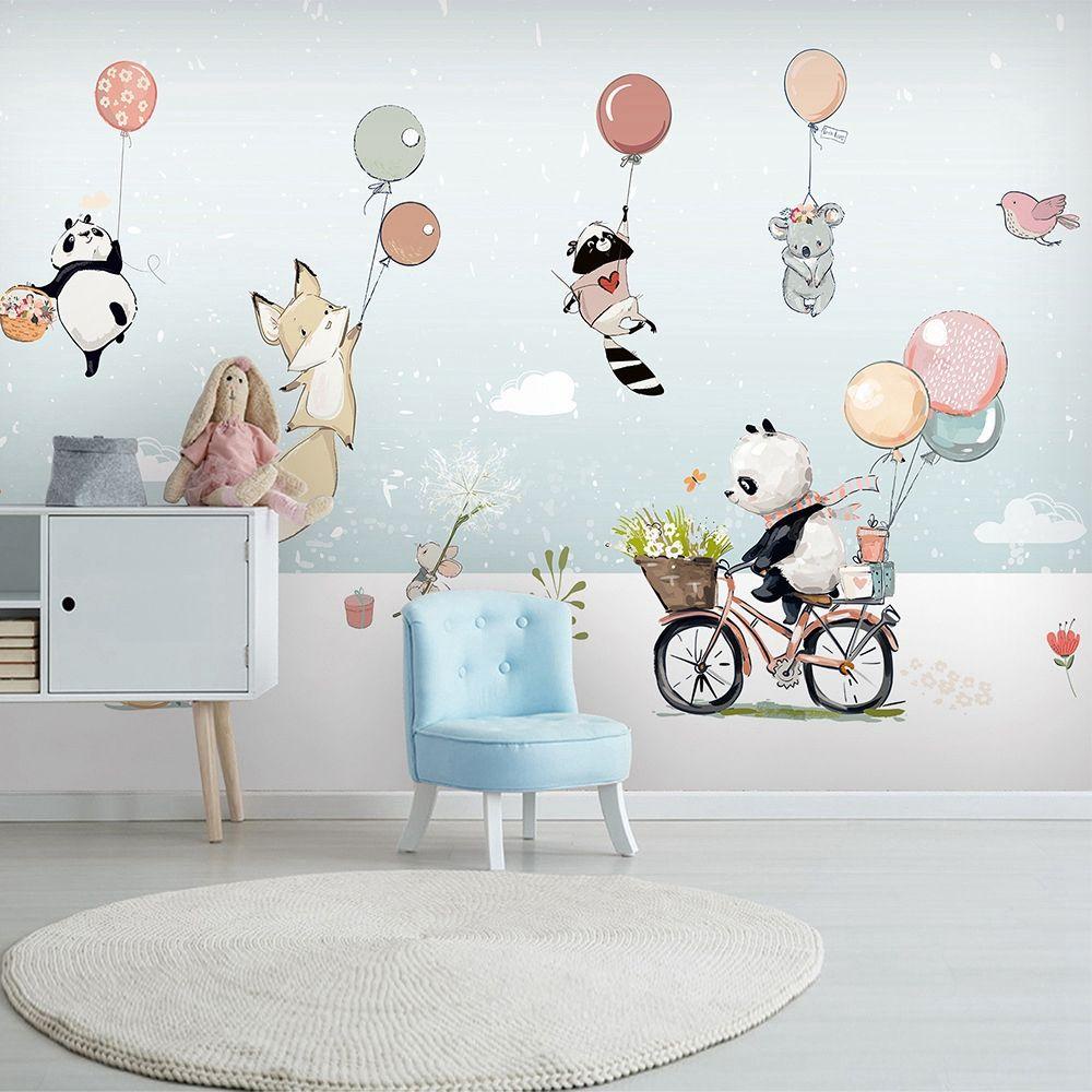 Sticker Dán Tường Họa Tiết Động Vật Dễ Thương Bắt Mắt