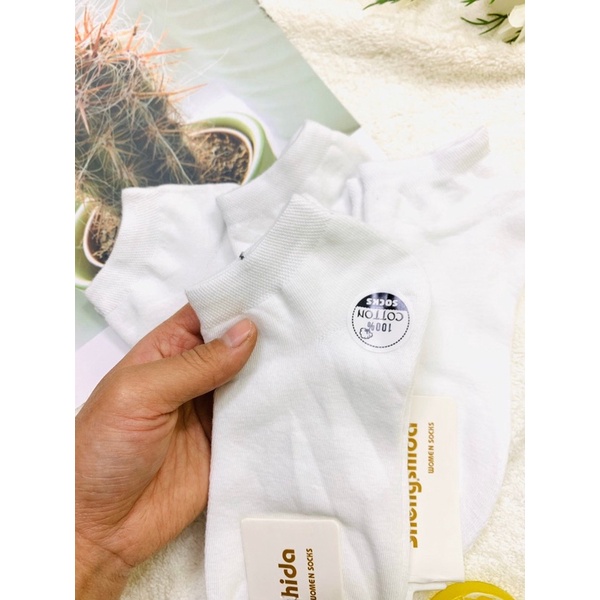 Tất cổ ngắn, vớ cổ ngắn nam nữ trơn basic vải cotton co giãn hàng xuất Nhật - Tất Siêu Rẻ