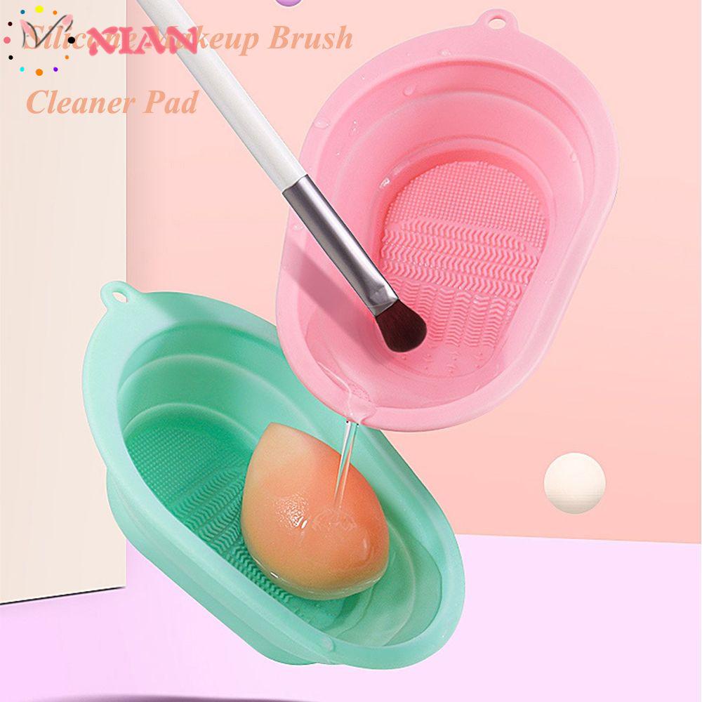 [Hàng mới về] Tấm silicon vệ sinh cọ trang điểm có thể gấp gọn tiện dụng