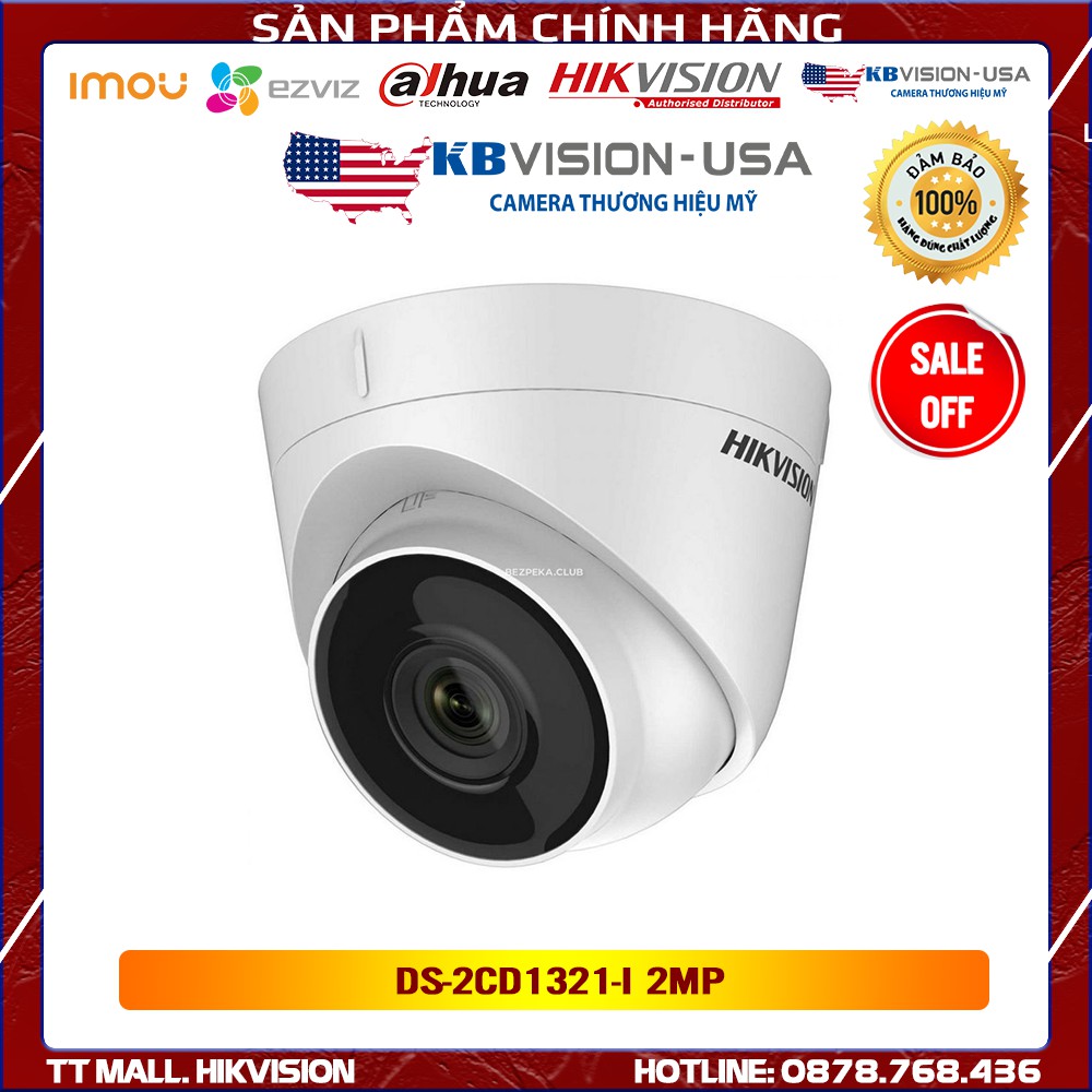 Camera Dome IP Hikvision DS-2CD1321-I 2MP hàng chính hãng bảo hành 2 năm