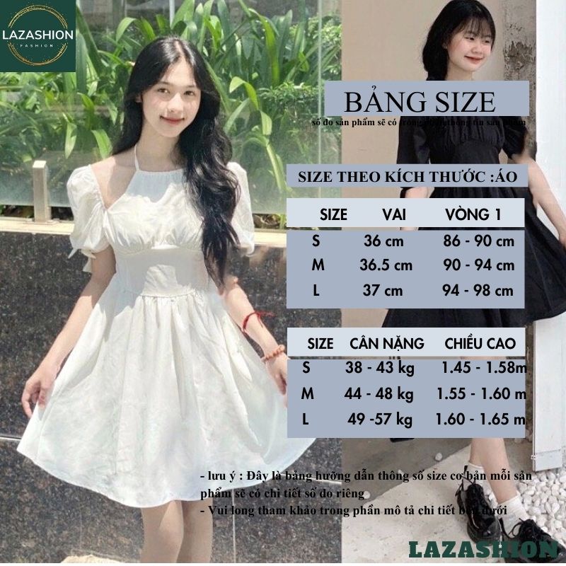 Đầm babydoll công chúa cổ yếm kiểu dáng ulzzang vintage tiểu thư bánh bèo dễ thương , váy dự tiệc -LAZASHION | BigBuy360 - bigbuy360.vn