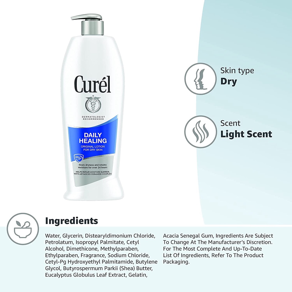 Dưỡng thể dành cho da khô Curel Curél Daily Healing Body Lotion for Dry Skin 384ml/591ml