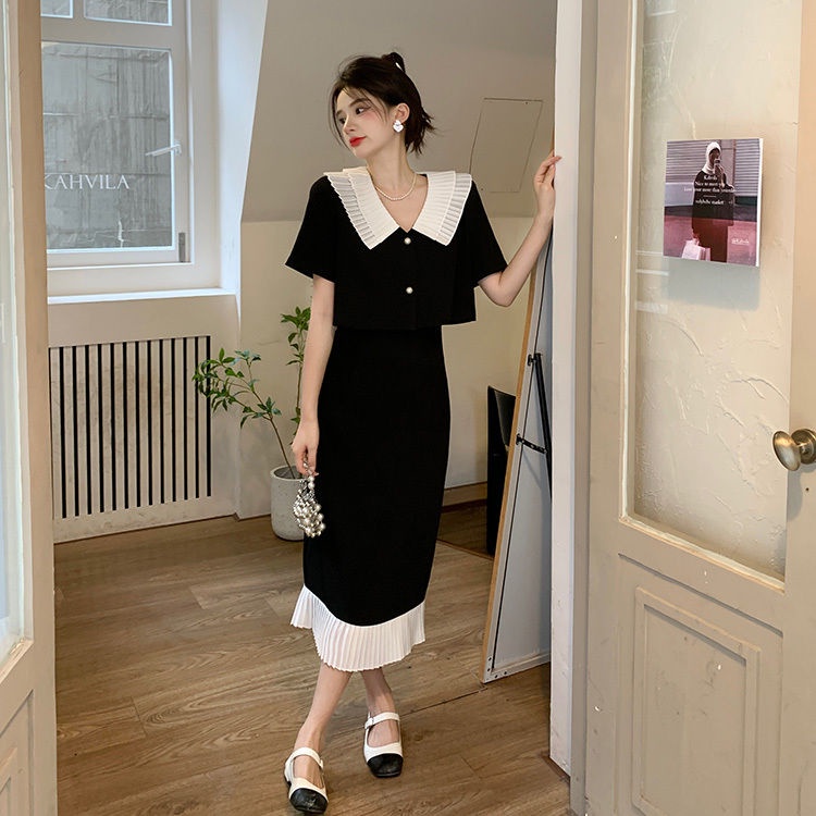Set Áo Khoác Ngắn Tay + Chân Váy Mỏng Thiết Kế Mới Thời Trang Dành Cho Nữ