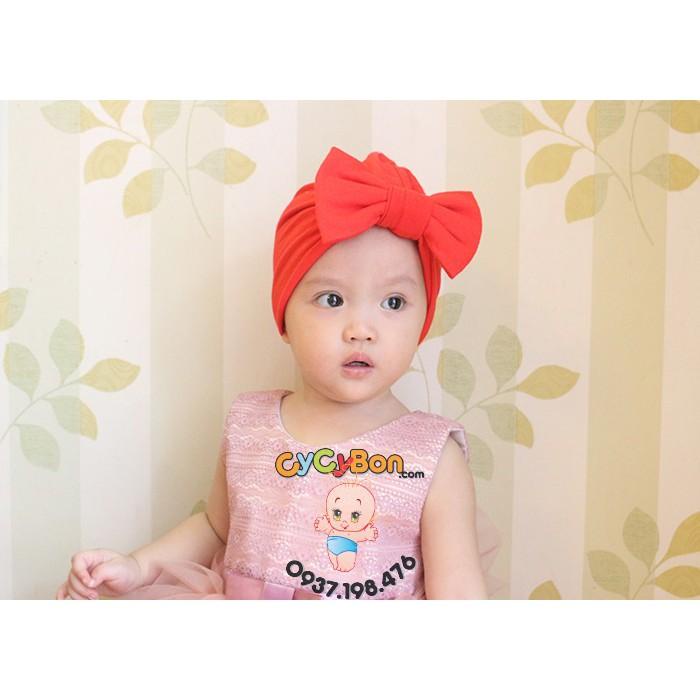 Mũ đội đầu chất liệu thun tuban cho bé cotton -saleoff 50%