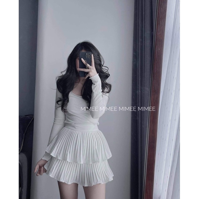 Chân váy xoè 2 tầng tiểu thư mimee