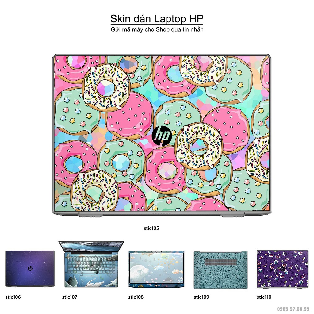 Skin dán Laptop HP in hình Hoa văn sticker _nhiều mẫu 18 (inbox mã máy cho Shop)