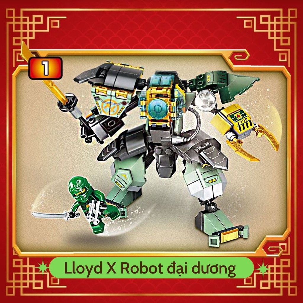 Đồ chơi lắp ráp, lego ninjago mẫu A8116-cuộc chiến dưới đáy đại dương +200PCS/bộ