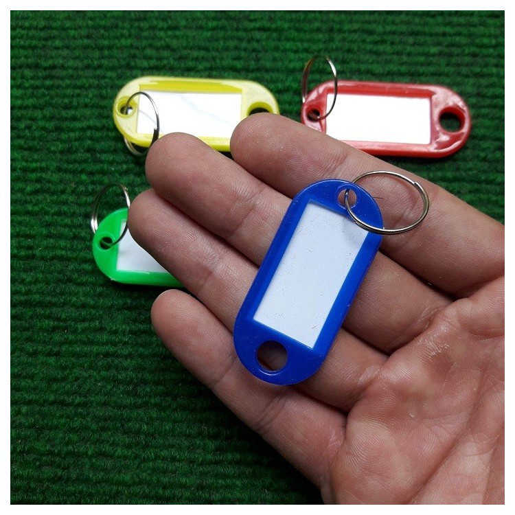 combo 50 móc khóa name tag ghi chú tên số điện thoại fhgg chọn màu ib