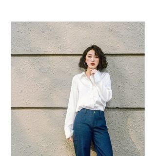 Sơ mi lụa trắng