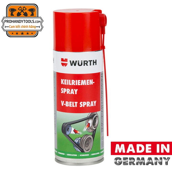 Chai Xịt Bảo Dưỡng Dây Curoa Wurth V-Belt Spray 400ml
