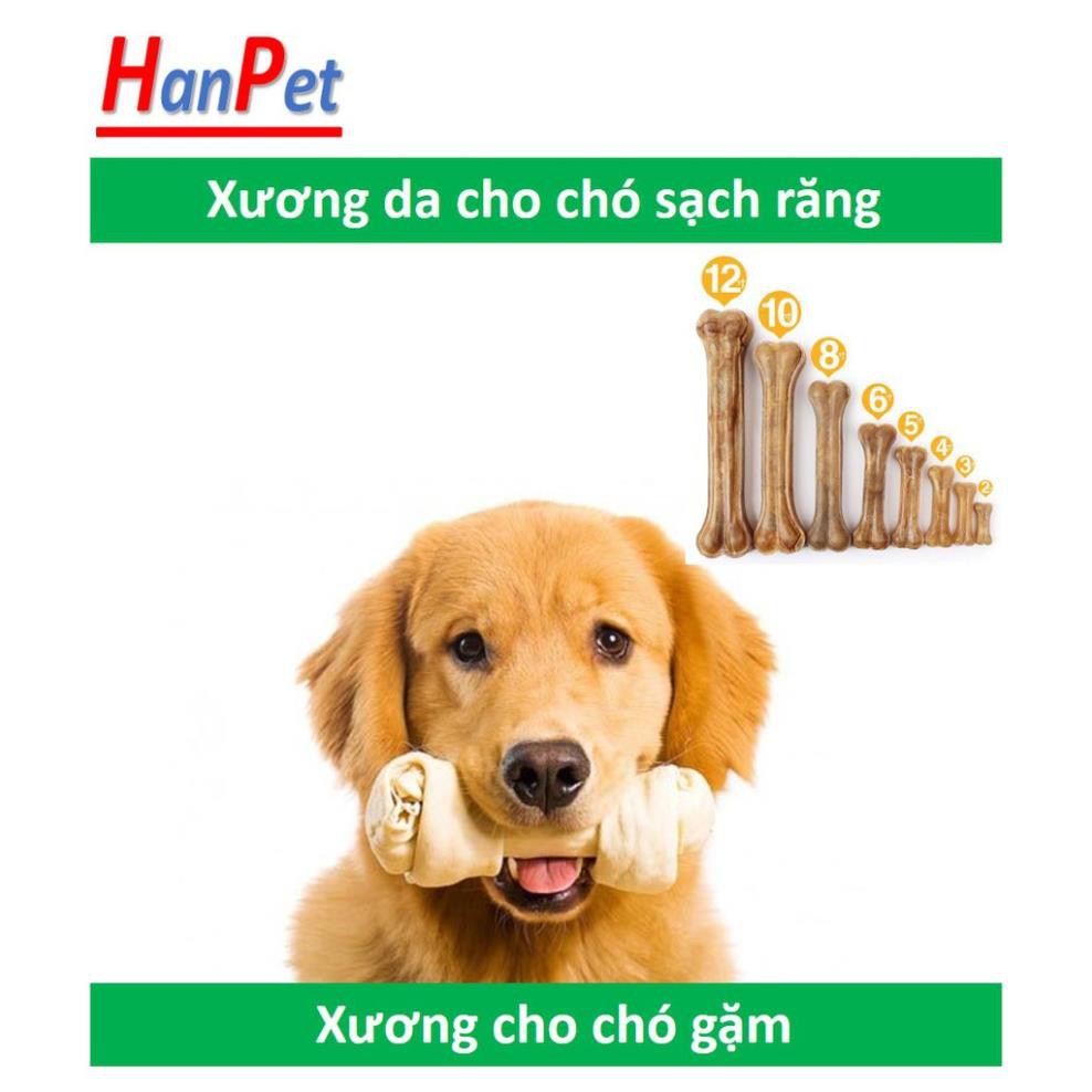 Hanpet.GV- (Nhiều loại) Xương da cho chó gặm đồ ăn cho chó dạng bánh thưởng thích hợp cho chó ngứa răng sạch răng chó