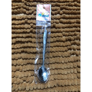 Thìa inox cà phê cán ngắn in hoa sen 12.5 x 2.5 cm