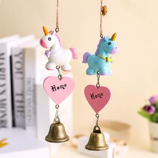 Unicorn Gió ChuôNg HoạT HìNh Cô GáI CửA PhòNg Ngủ Và MặT DâY ChuyềN ChuôNg CửA Sổ