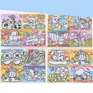 combo 5 tranh cát a4 khổ to (kèm cát sẵn)