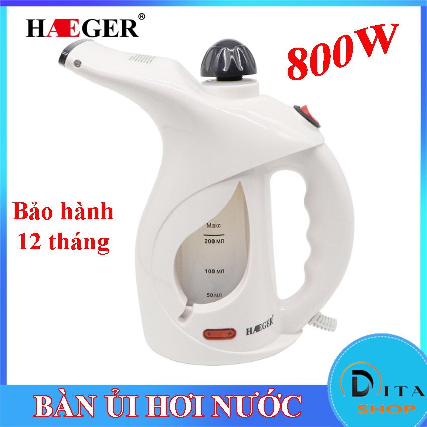 Bàn ủi hơi nước cầm tay mini HAEGER 800W