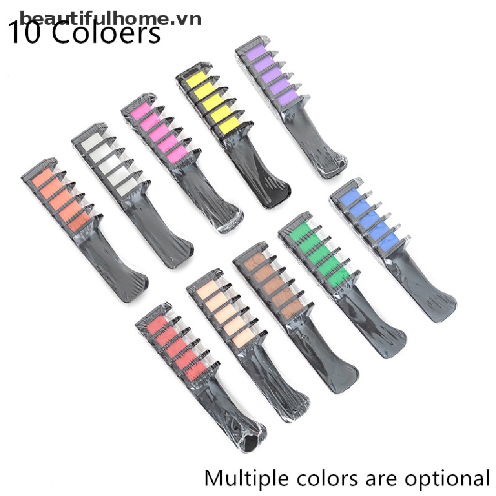 (Hàng Mới Về) Bộ 10 Lược Nhuộm Tóc Tạm Thời