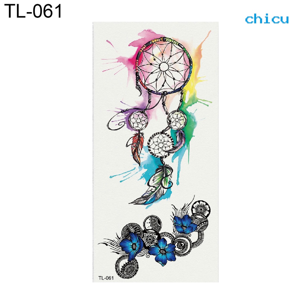 1 Tấm Sticker Dán Hình Xăm Hoạt Hình Chống Thấm Nước