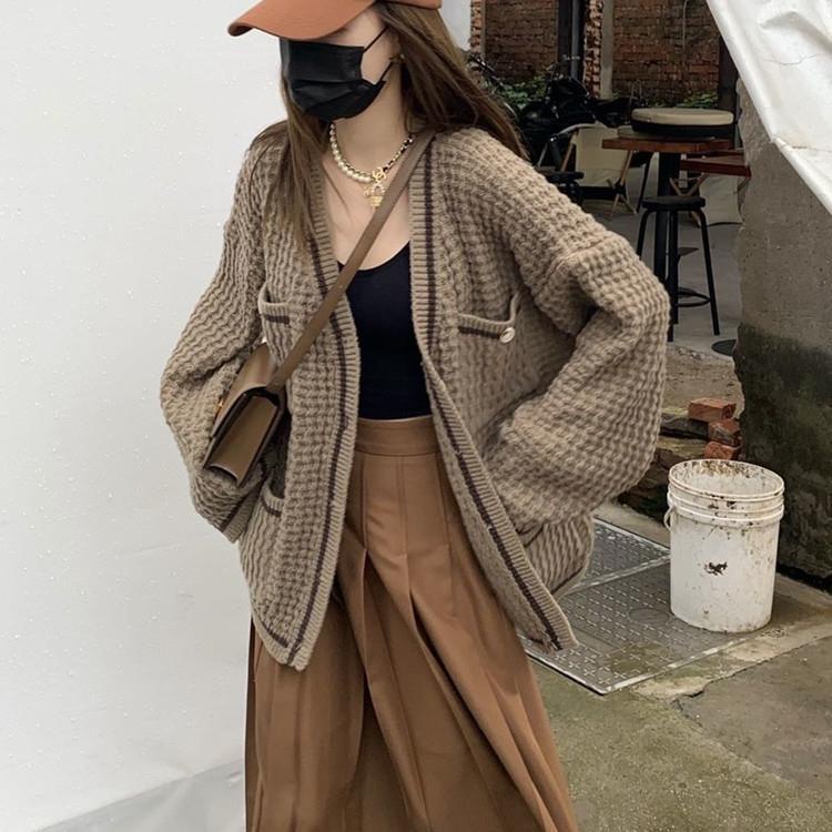 Áo Khoác Carigan Nữ Hàng Quảng Châu - Áo Khoác Len Lông Cừu 4 Túi Phong cách Hàn Quốc siêu Xinh - A500